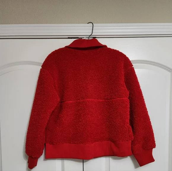 Cozy JoyLab Red 3/4 Sherpa Pullover Top (Sz S) - Picture 2 of 8